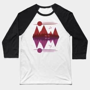 Wild Horses (Red/Purple) Baseball T-Shirt